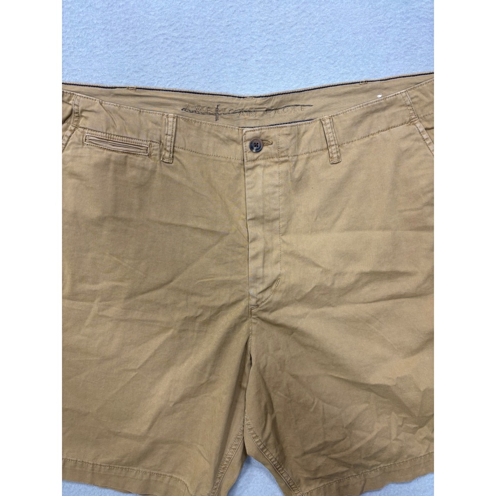 American Eagle Chino Shorts Mens 44 Tan Ne(x)t Level Flex Khaki Cotton Blend NEW - Picture 3 of 8